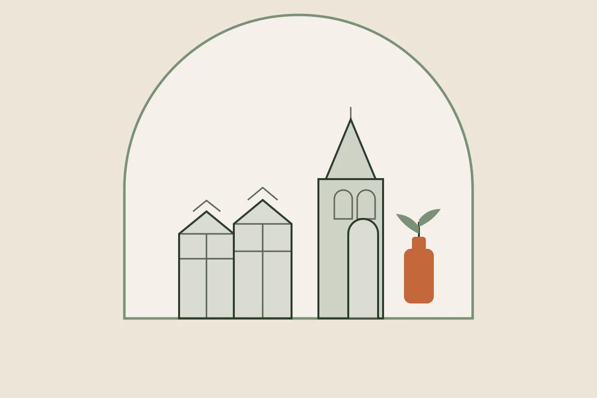Illustration : massage grossesse et post-partum au Mans, cathédrale Saint-Julien et maisons à colombages